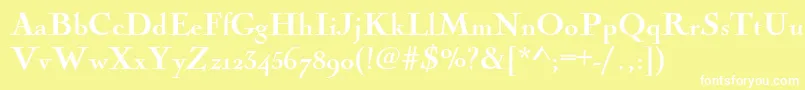 Nicolascocteebla Font – White Fonts on Yellow Background