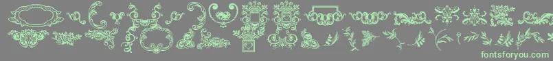 フォントDingleberries – 灰色の背景に緑のフォント