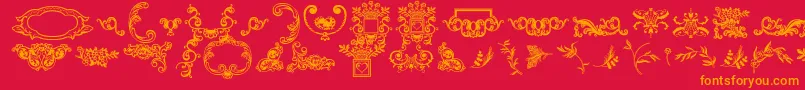 Dingleberries Font – Orange Fonts on Red Background