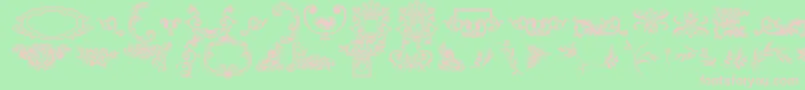 Шрифт Dingleberries – розовые шрифты на зелёном фоне