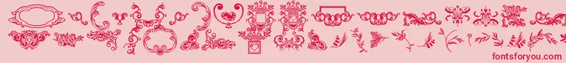 Dingleberries Font – Red Fonts on Pink Background