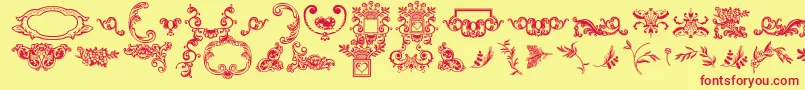 Dingleberries Font – Red Fonts on Yellow Background