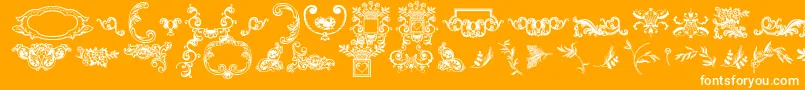 Dingleberries Font – White Fonts on Orange Background