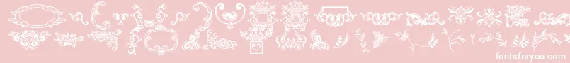 Dingleberries-Schriftart – Weiße Schriften auf rosa Hintergrund