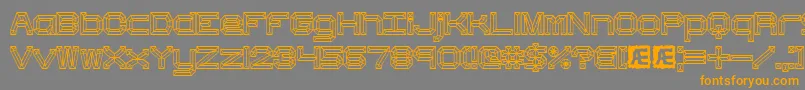 Hbevel Font – Orange Fonts on Gray Background