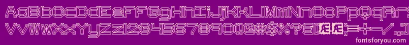 Hbevel Font – Pink Fonts on Purple Background