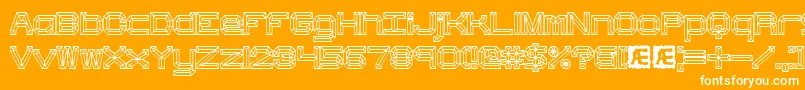 Hbevel Font – White Fonts on Orange Background