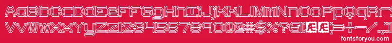 Hbevel Font – White Fonts on Red Background