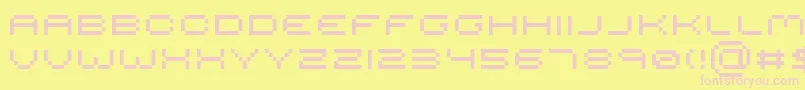 Serious R4 Font – Pink Fonts on Yellow Background