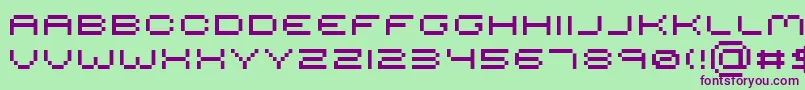 Serious R4 Font – Purple Fonts on Green Background