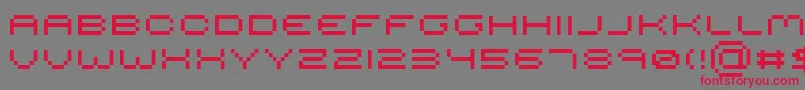 Serious R4 Font – Red Fonts on Gray Background