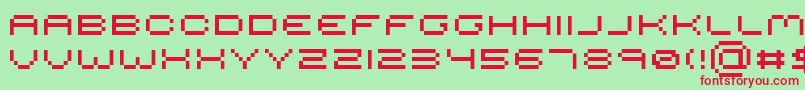 Serious R4 Font – Red Fonts on Green Background