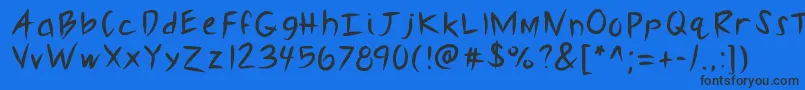 Kbslasher Font – Black Fonts on Blue Background