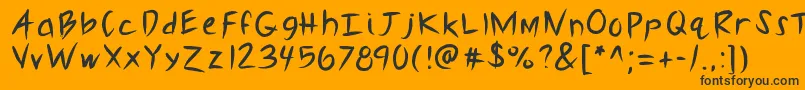 Kbslasher Font – Black Fonts on Orange Background