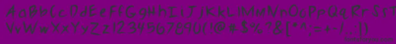 Шрифт Kbslasher – чёрные шрифты на фиолетовом фоне