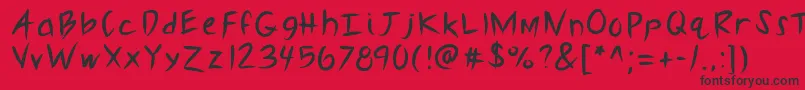 Kbslasher Font – Black Fonts on Red Background
