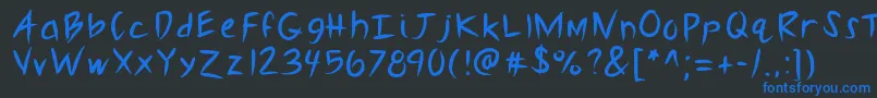 Kbslasher Font – Blue Fonts on Black Background