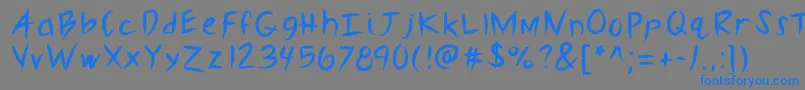 Kbslasher Font – Blue Fonts on Gray Background