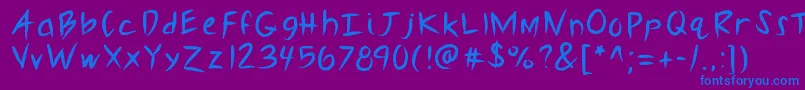 Kbslasher Font – Blue Fonts on Purple Background