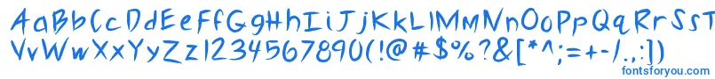 Kbslasher Font – Blue Fonts on White Background