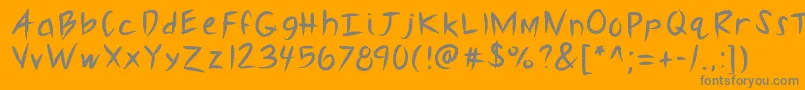 Kbslasher Font – Gray Fonts on Orange Background