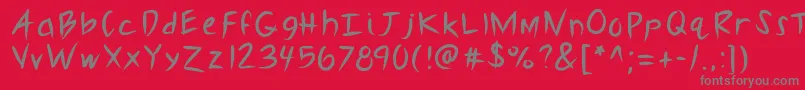 Kbslasher-Schriftart – Graue Schriften auf rotem Hintergrund