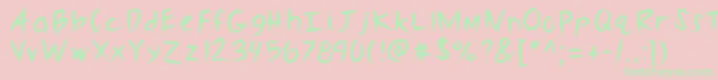 Kbslasher Font – Green Fonts on Pink Background