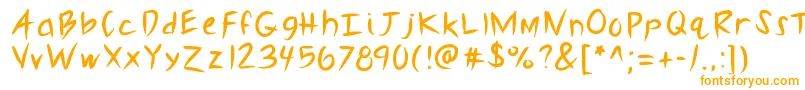 Kbslasher Font – Orange Fonts on White Background