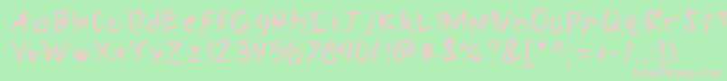 Kbslasher Font – Pink Fonts on Green Background