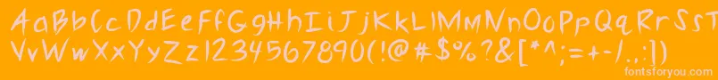 Kbslasher Font – Pink Fonts on Orange Background
