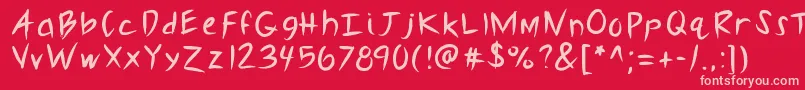 Kbslasher Font – Pink Fonts on Red Background