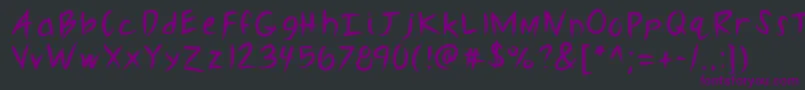 Kbslasher Font – Purple Fonts on Black Background