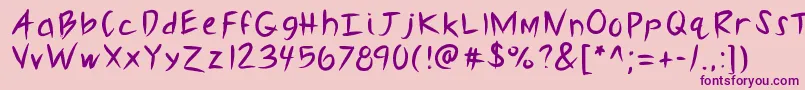 Kbslasher Font – Purple Fonts on Pink Background