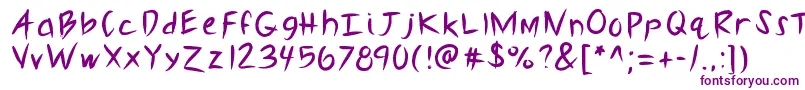 Шрифт Kbslasher – фиолетовые шрифты на белом фоне