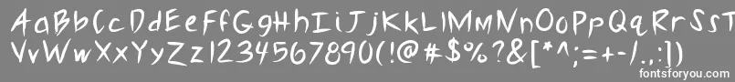 Kbslasher Font – White Fonts on Gray Background