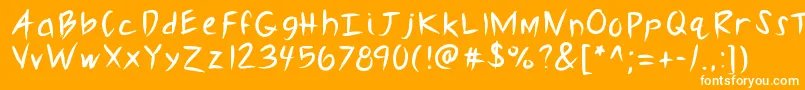 Kbslasher Font – White Fonts on Orange Background