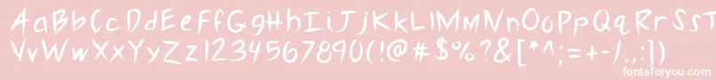 Kbslasher Font – White Fonts on Pink Background