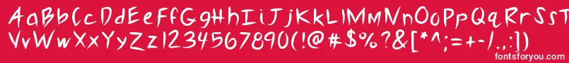 Kbslasher Font – White Fonts on Red Background