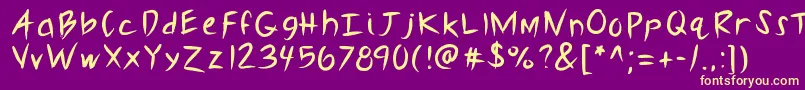 Шрифт Kbslasher – жёлтые шрифты на фиолетовом фоне