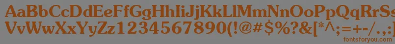 SouvenirBold Font – Brown Fonts on Gray Background