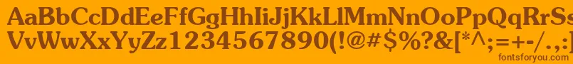 SouvenirBold Font – Brown Fonts on Orange Background