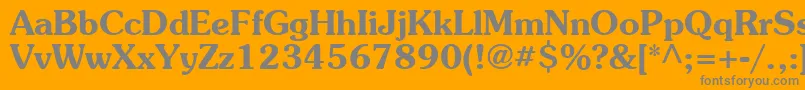 SouvenirBold Font – Gray Fonts on Orange Background