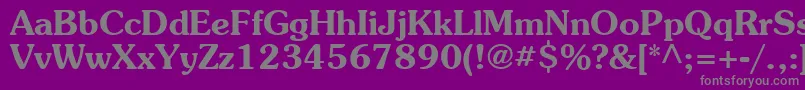 SouvenirBold Font – Gray Fonts on Purple Background