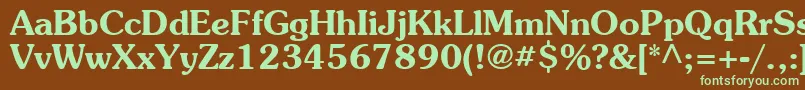 SouvenirBold Font – Green Fonts on Brown Background