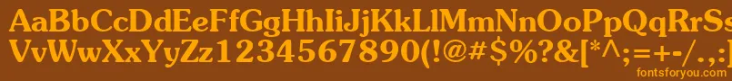 SouvenirBold Font – Orange Fonts on Brown Background