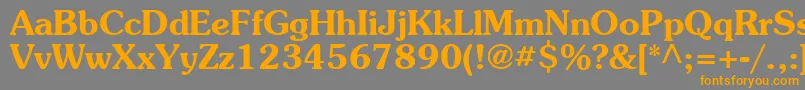 SouvenirBold Font – Orange Fonts on Gray Background