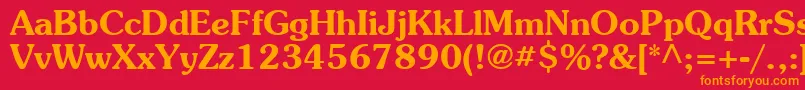 SouvenirBold Font – Orange Fonts on Red Background