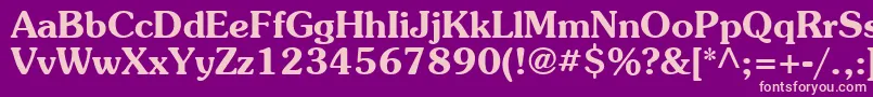 SouvenirBold Font – Pink Fonts on Purple Background