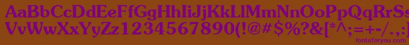 SouvenirBold Font – Purple Fonts on Brown Background