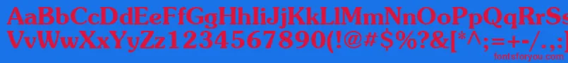 SouvenirBold Font – Red Fonts on Blue Background